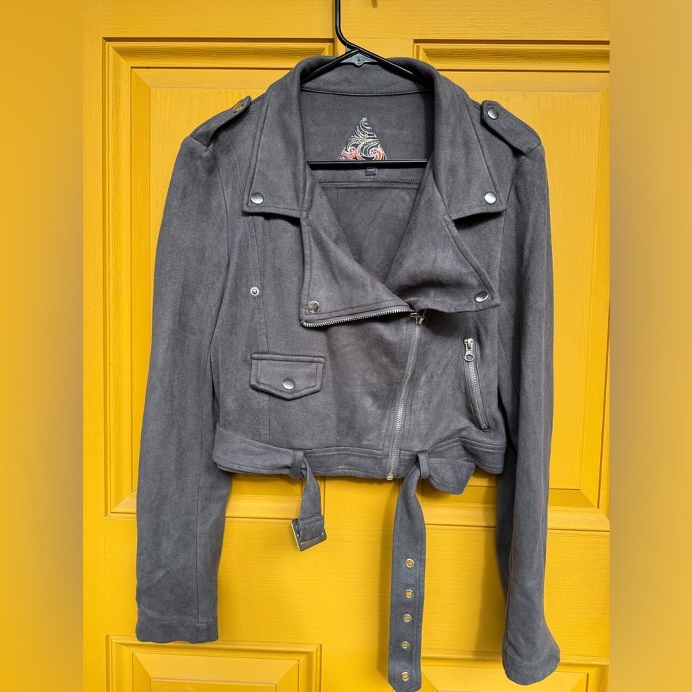 S8 Signature Suede Jacket Crop